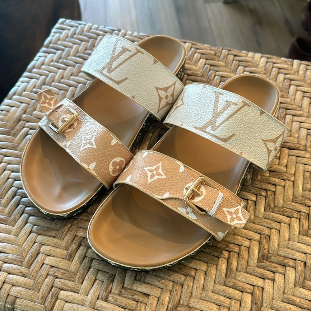 Tan and White slides